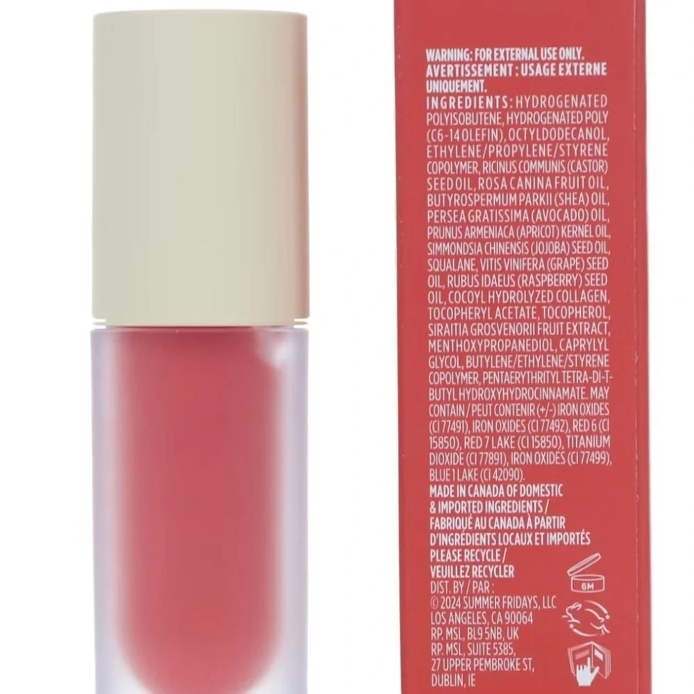 Summer Fridays Liquid Lip Oil in shade Blush Dreams